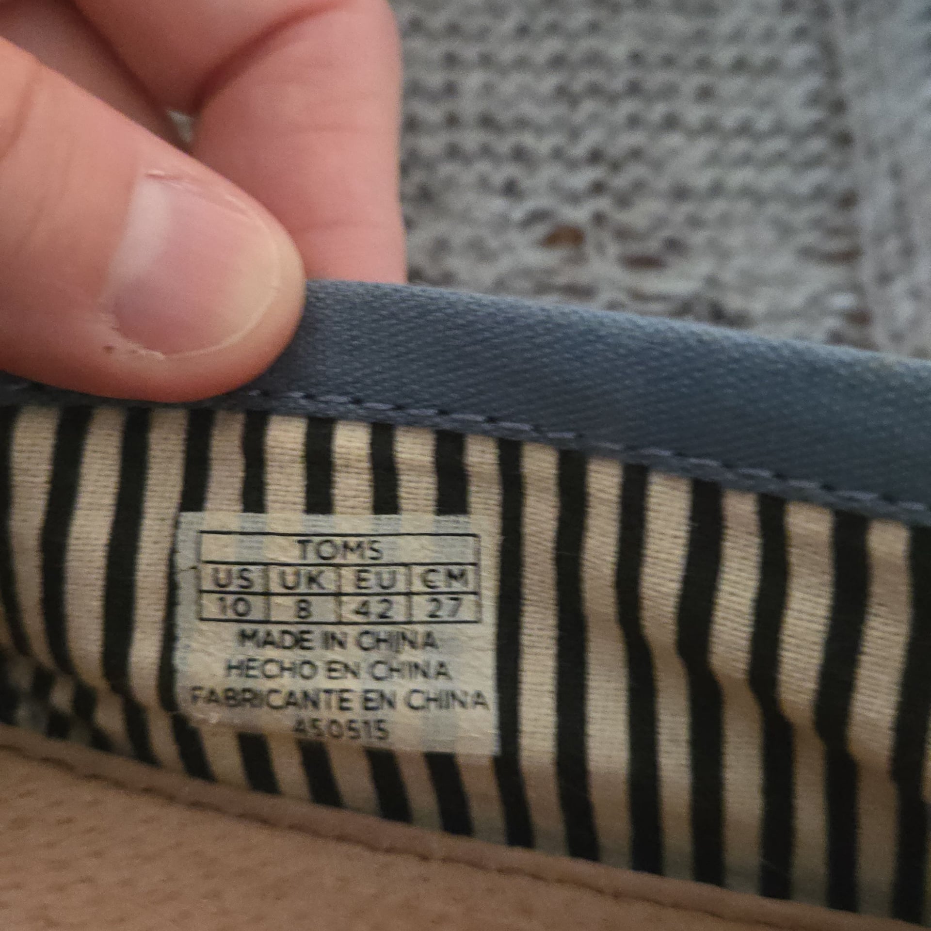 TOMS - Women's Classic Alpargata Canvas Slip-On Shoes - Size 10 - Blue 5