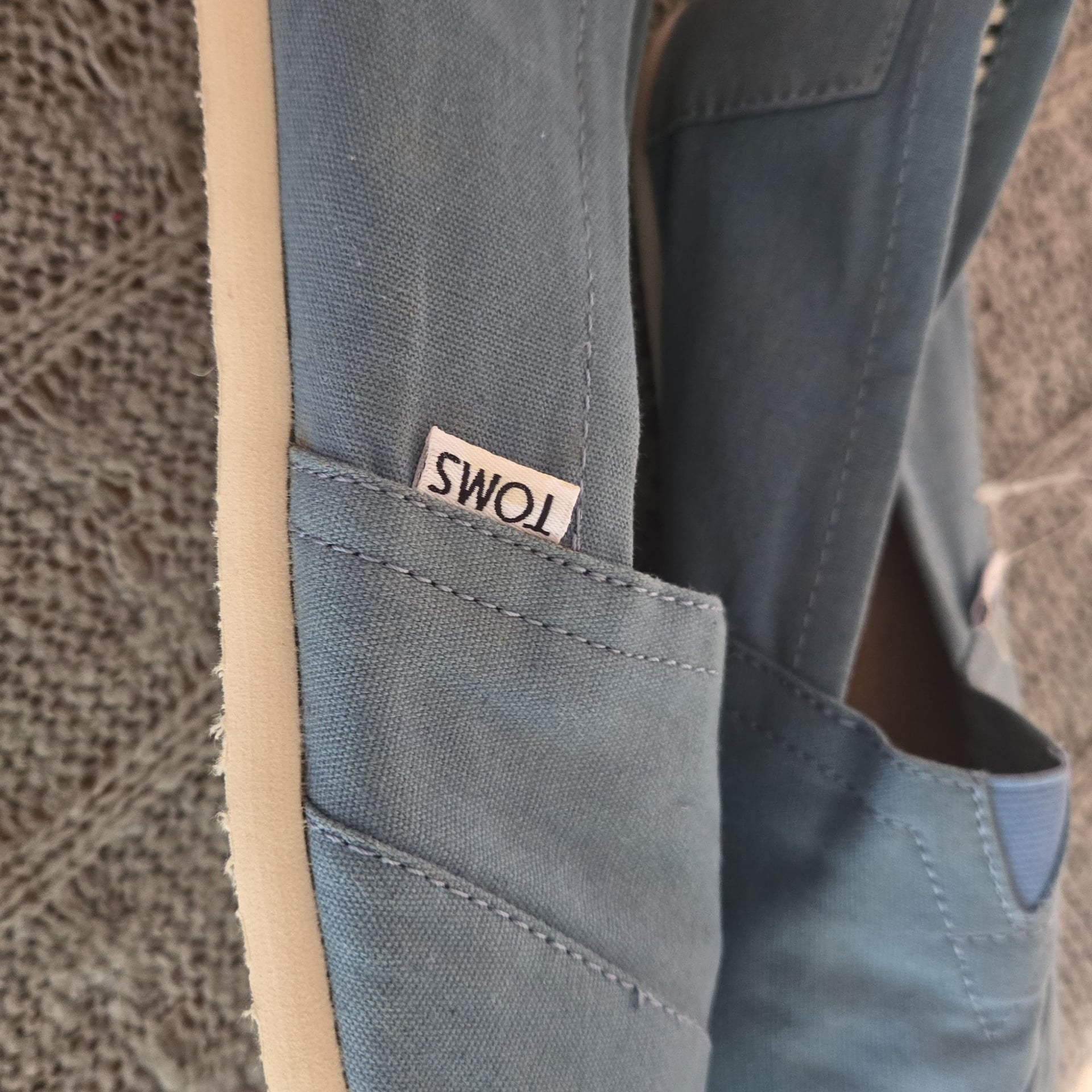 TOMS - Women's Classic Alpargata Canvas Slip-On Shoes - Size 10 - Blue 3