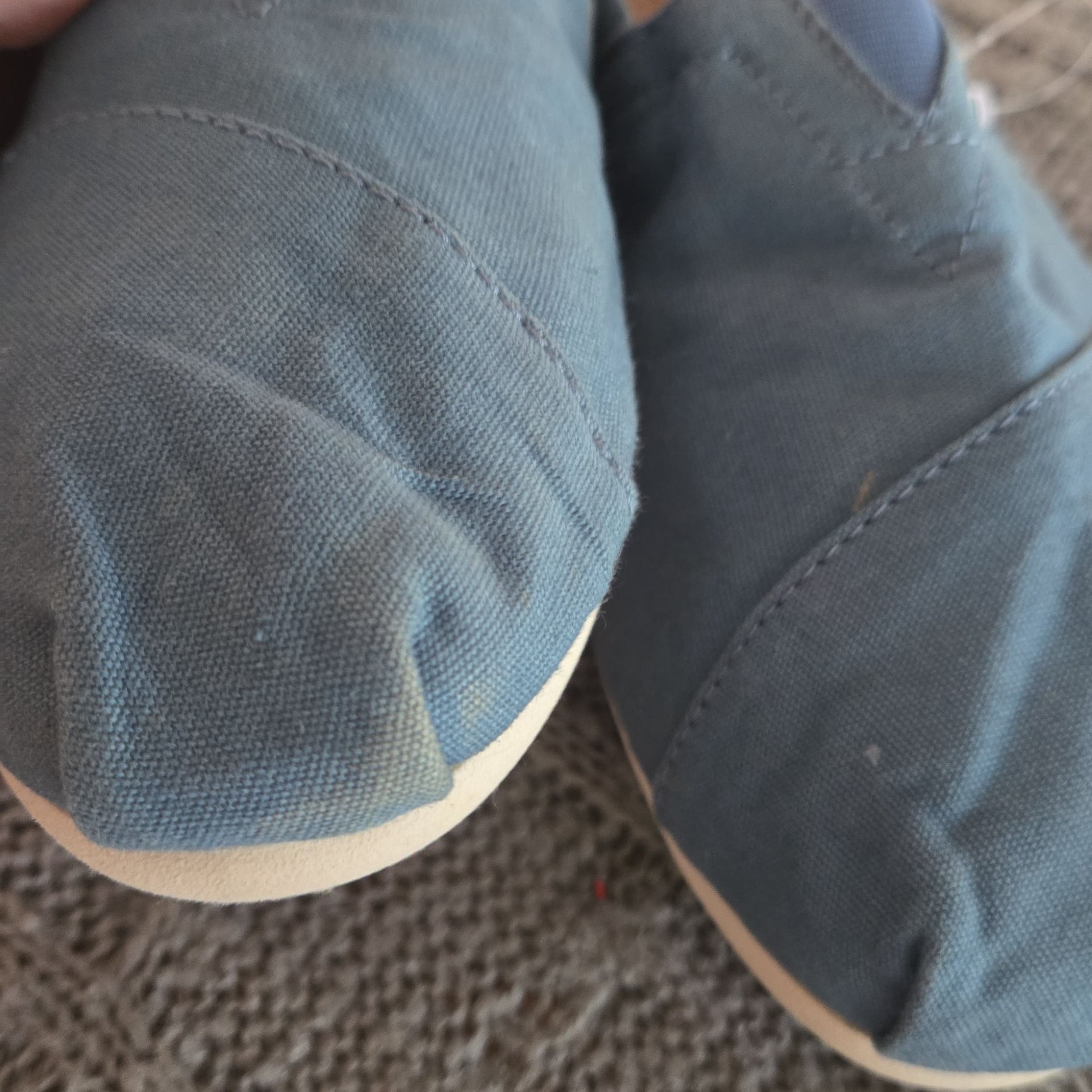 TOMS - Women's Classic Alpargata Canvas Slip-On Shoes - Size 10 - Blue 8