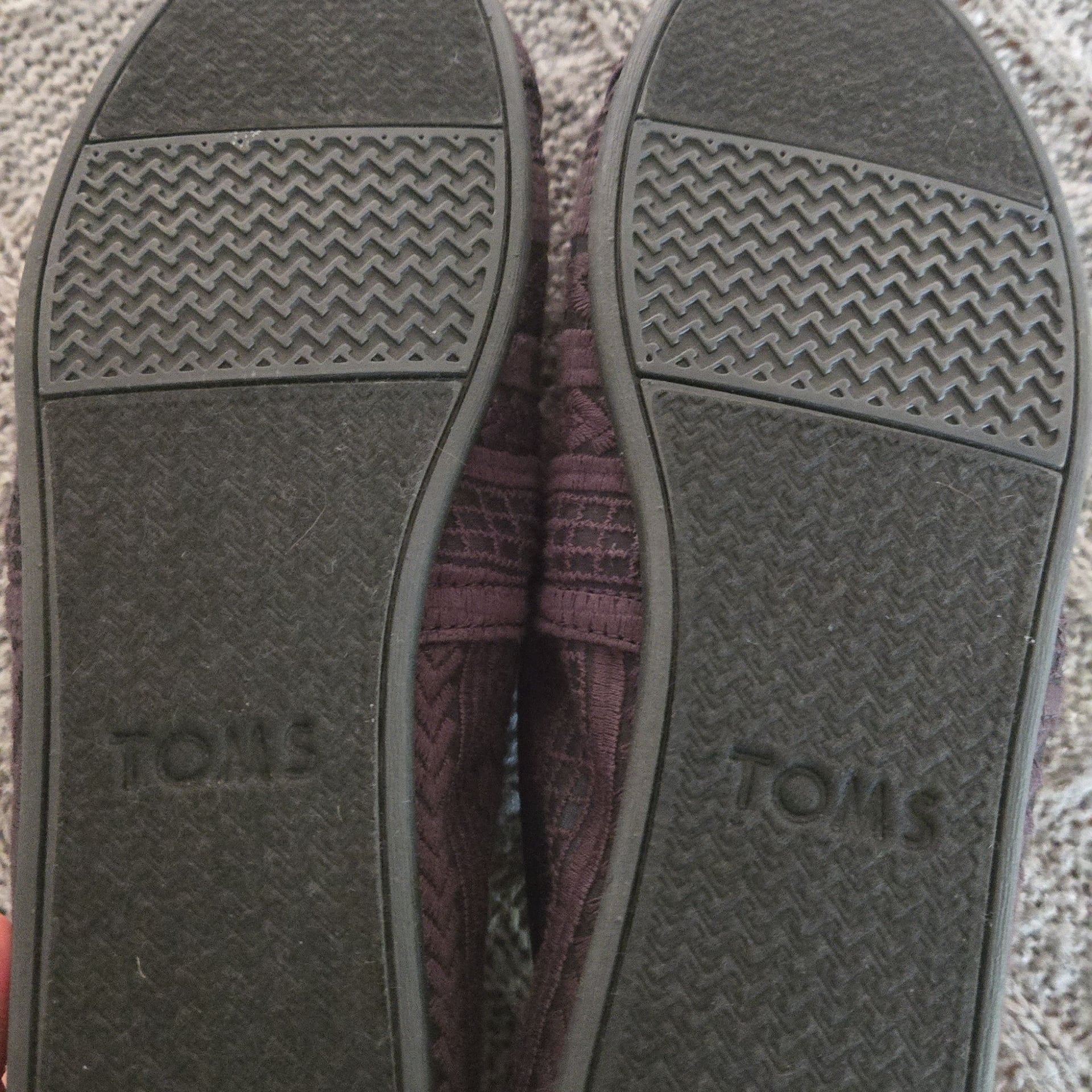 TOMS - Women's Black Lace Alpargata Slip-On Shoes - Size 9.5 9