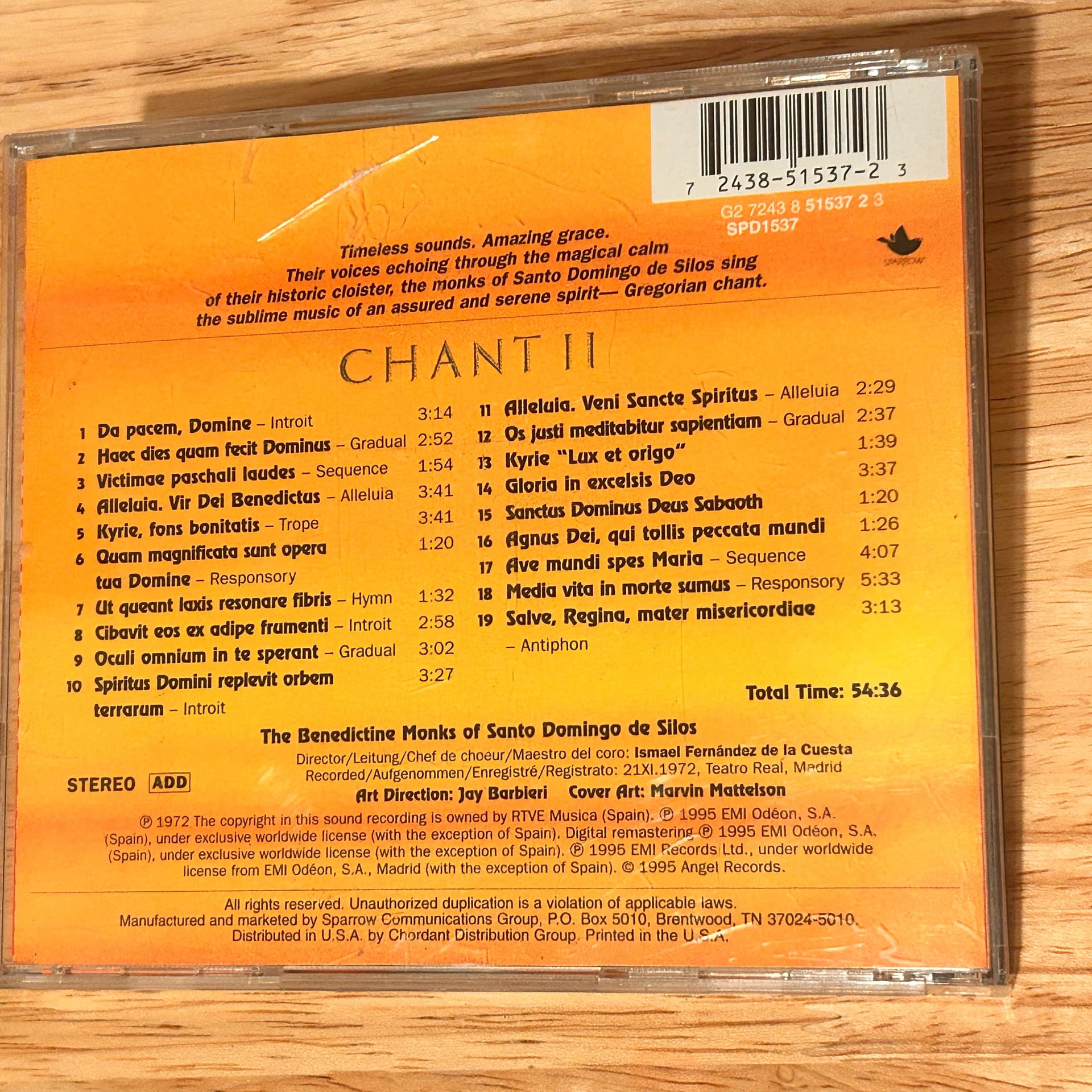 Set of Chant I & Chant II - The Benedictine Monks of Santo Domingo de Silos CDs 4