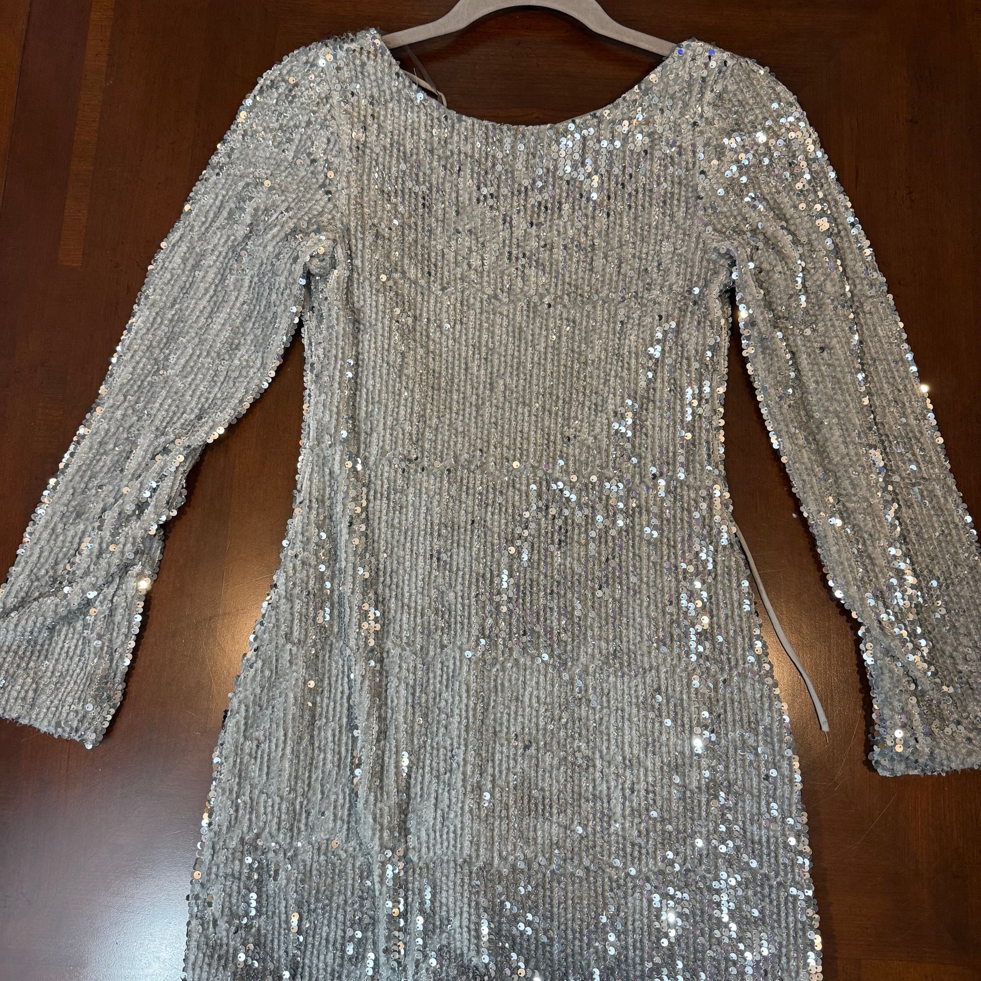 Windsor Long Sleeve Sequin Mini Dress 1