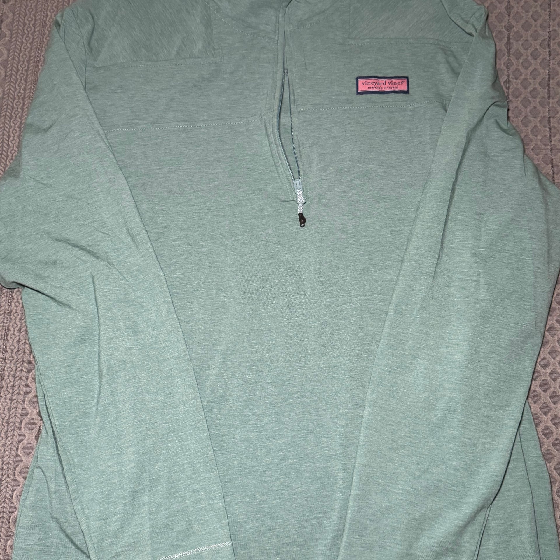 Vineyard Vines Quarter-Zip Pullover Men's Size XXL Heather Teal 2