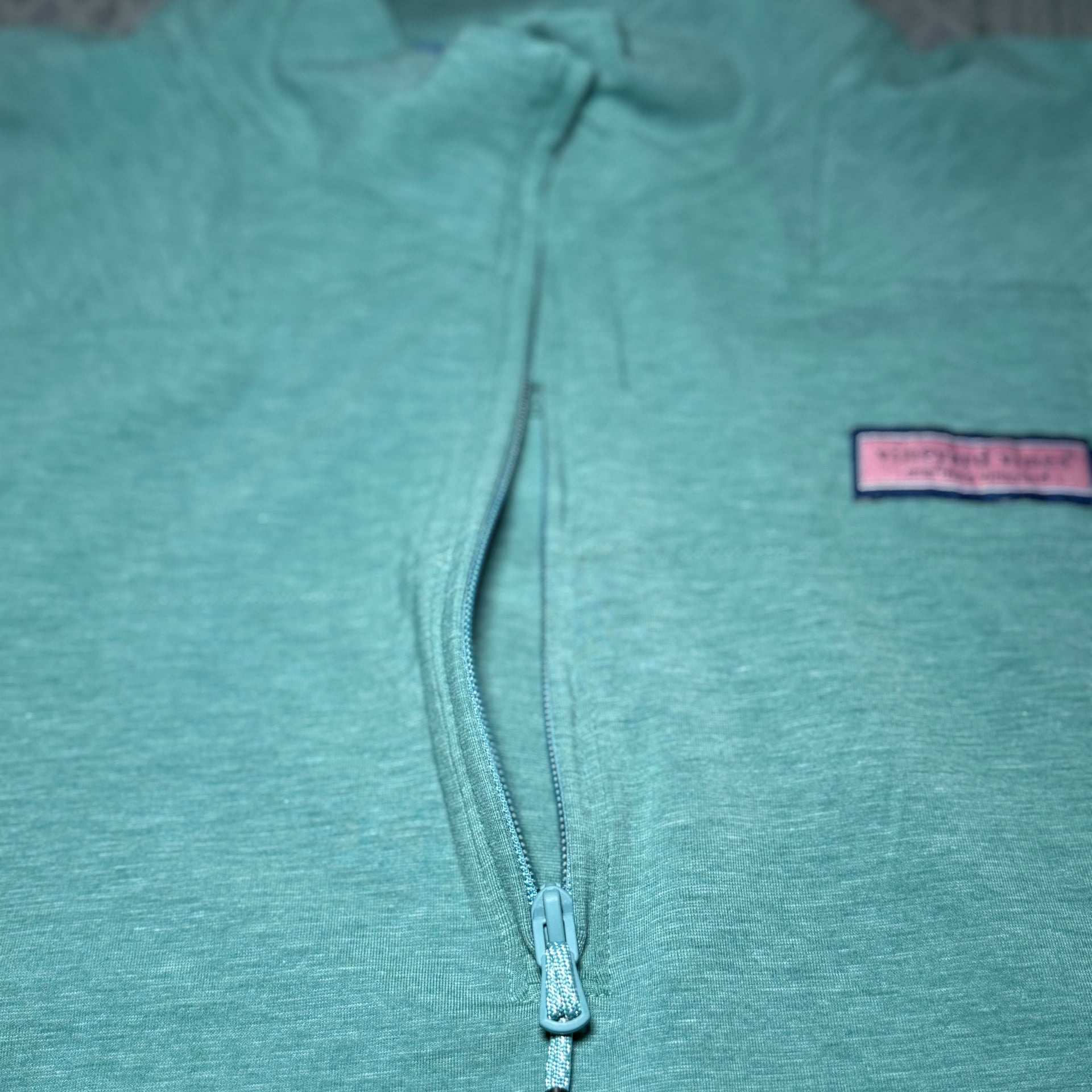 Vineyard Vines Quarter-Zip Pullover Men's Size XXL Heather Teal 3