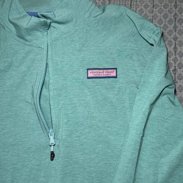 Vineyard Vines Quarter-Zip Pullover Men's Size XXL Heather Teal