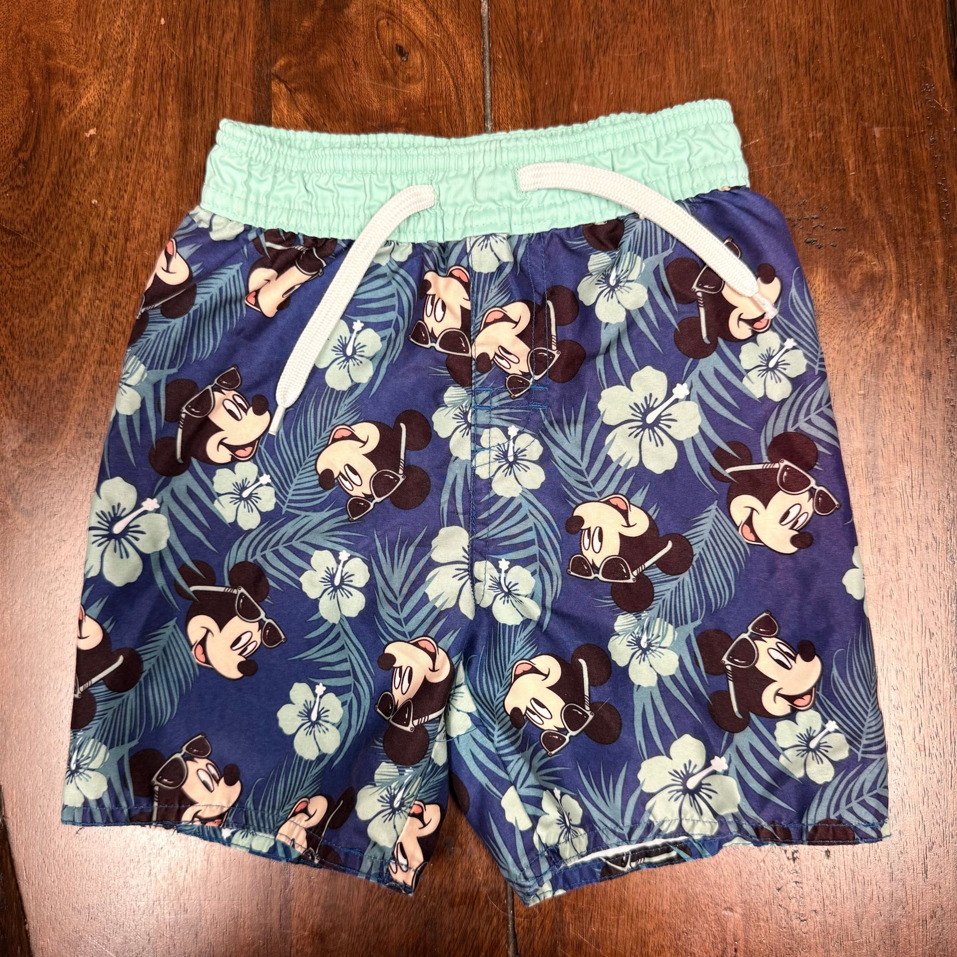 Disney Mickey Mouse Old Navy Collectabilities Swim Shorts 2T Blue Hawaiian 1