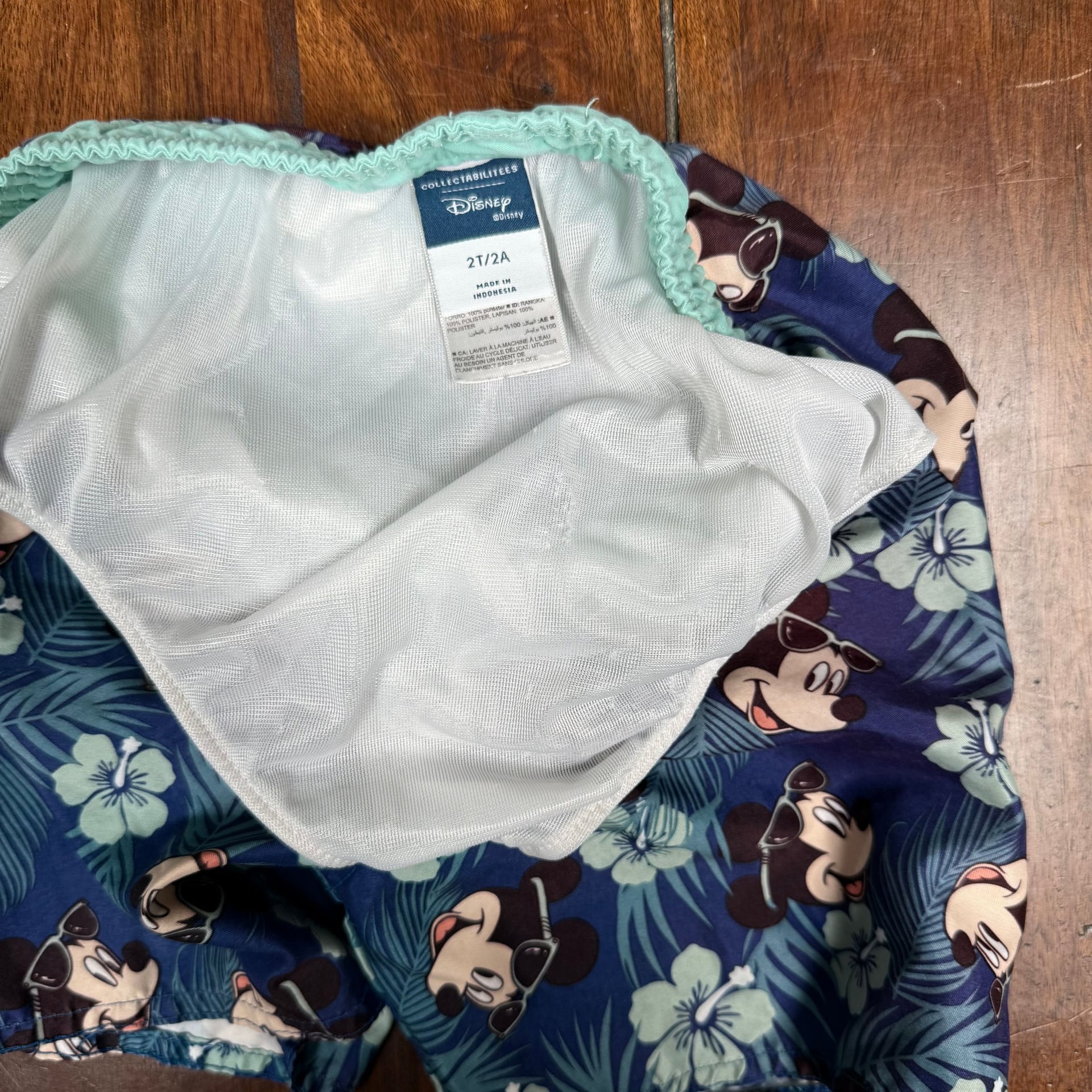 Disney Mickey Mouse Old Navy Collectabilities Swim Shorts 2T Blue Hawaiian 3