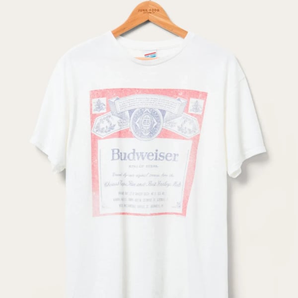 Budweiser Classic Graphic T-Shirt by Junk Food