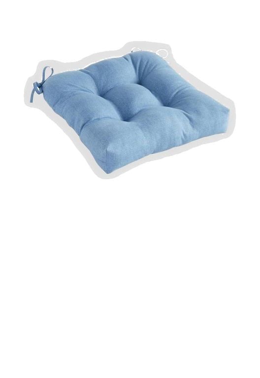 Greendale Home Fashions Denim 20 in. x 20 in. Tufted Square Outdoor Seat Cushion 1