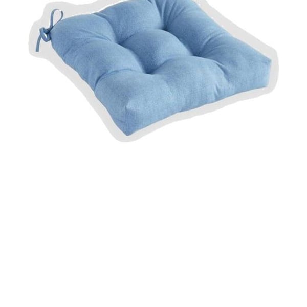 Greendale Home Fashions Denim 20 in. x 20 in. Tufted Square Outdoor Seat Cushion