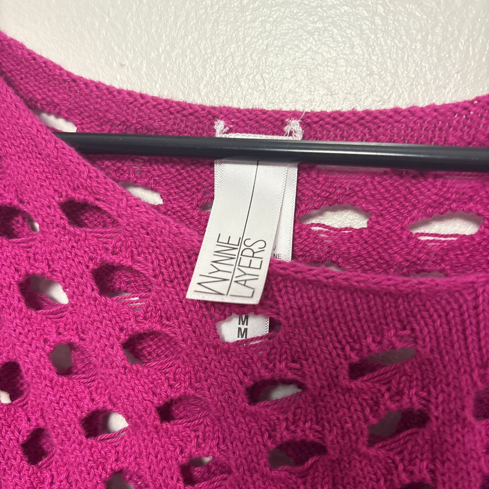 Fuchsia Open Knit Sweater 3