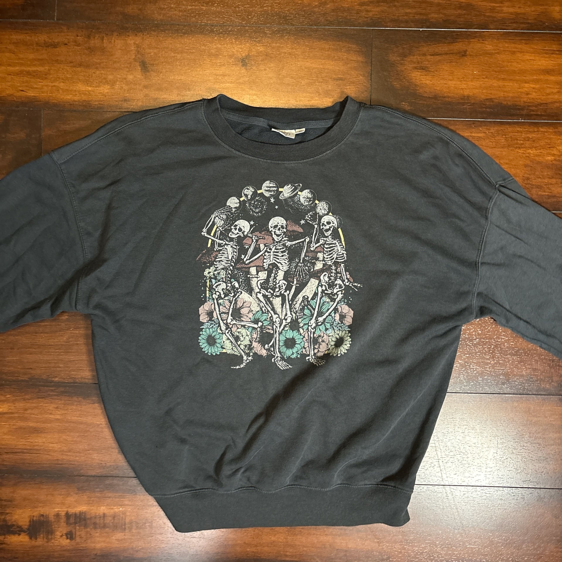 Grateful Dead Skeleton & Roses Black T-Shirt 1