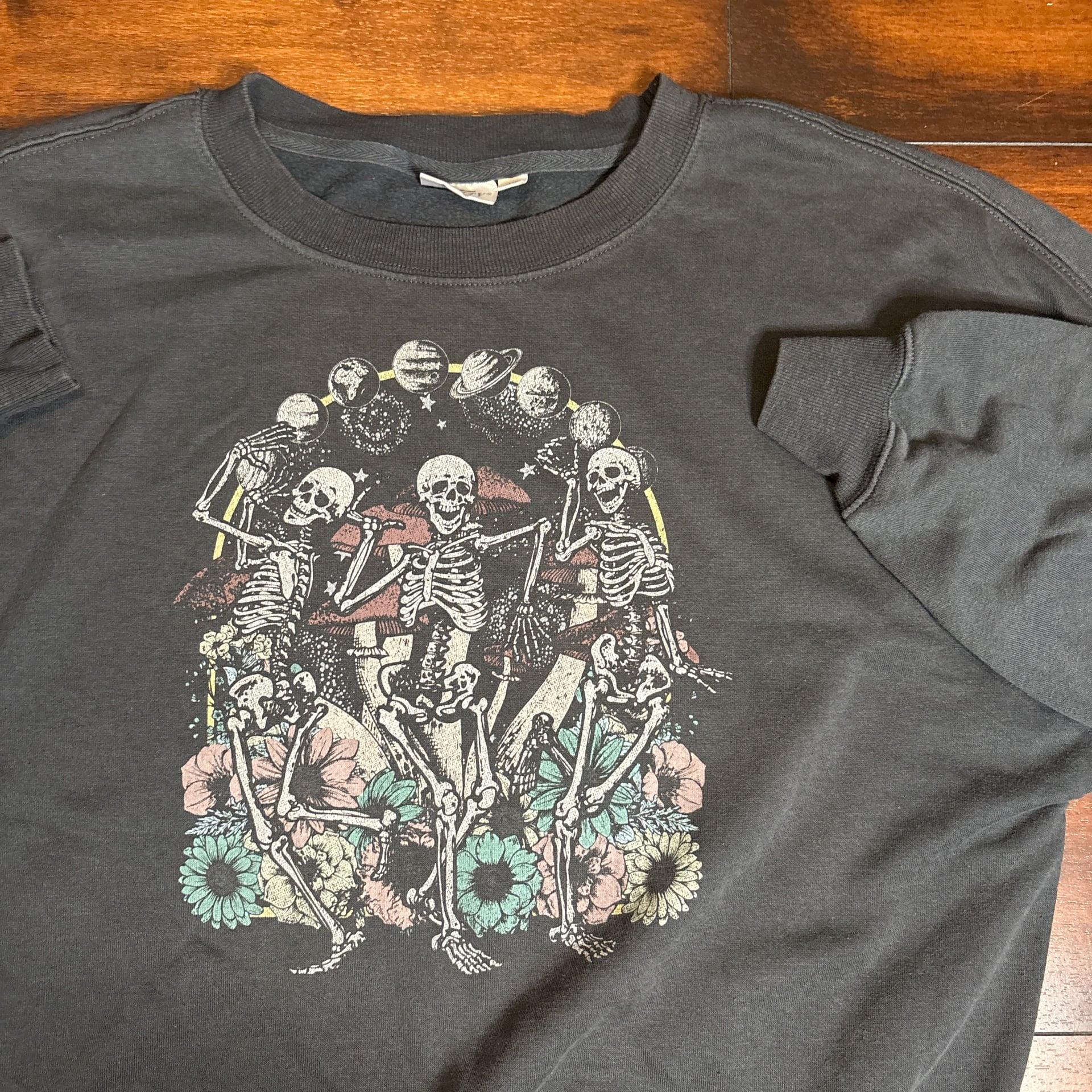 Grateful Dead Skeleton & Roses Black T-Shirt 2