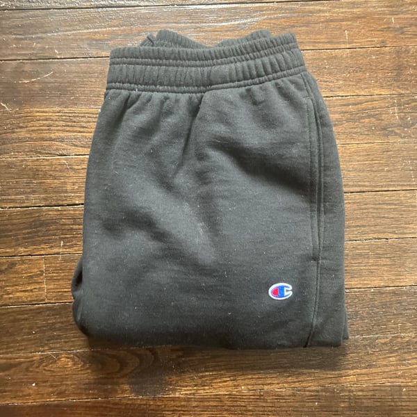 Champion Reverse Weave Women's Black Jogger Sweatpants Size Large