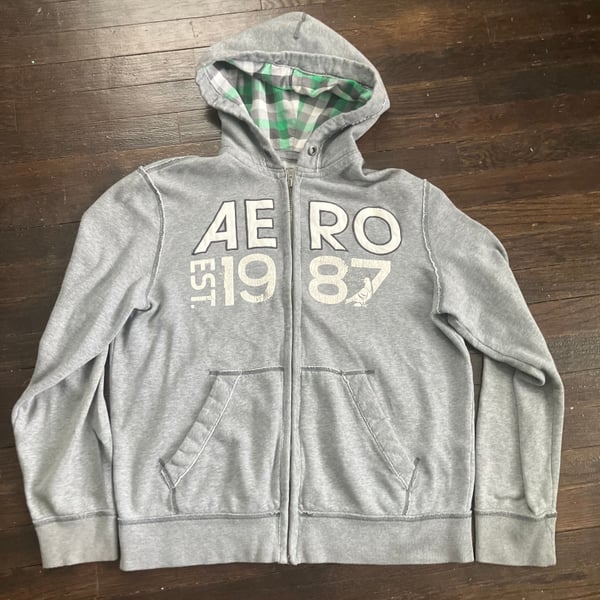 Aeropostale Womens Gray Full Zip Hoodie
