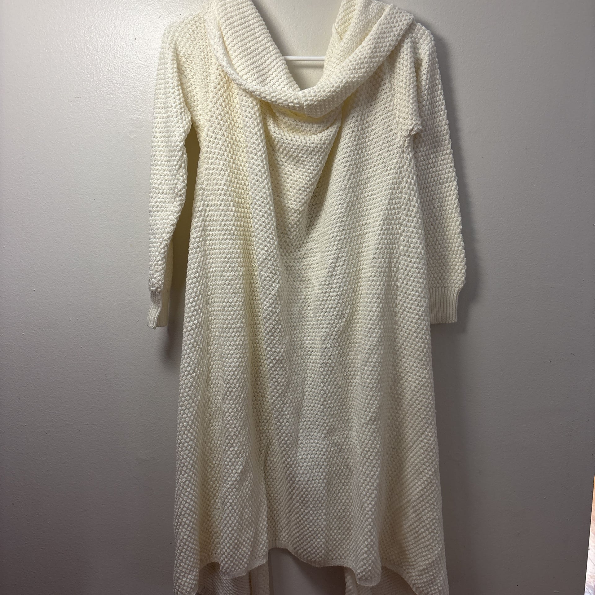 River Island Cable Knit Patchwork Cardigan in Cream 7