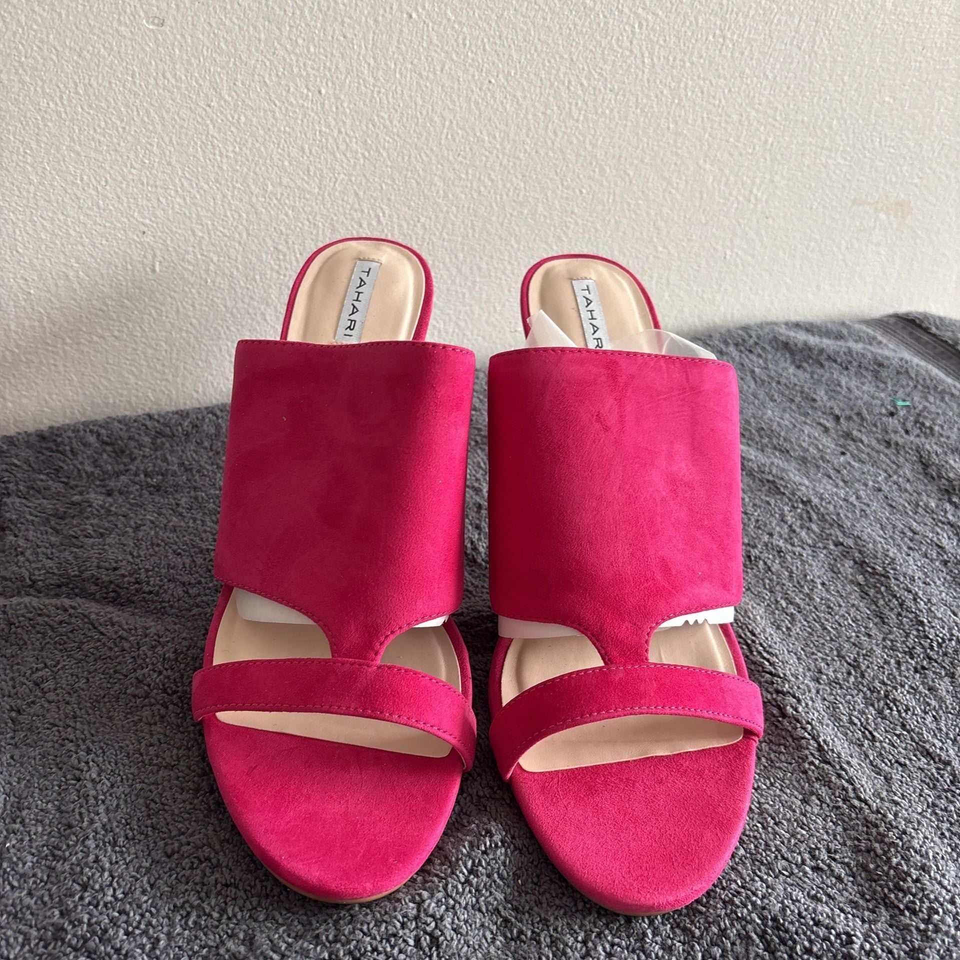 Tahari Lahni Slide Sandal in Pink Suede 2