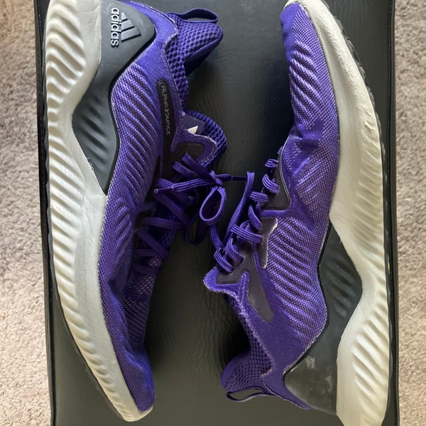 Adidas AlphaBounce Purple and Blue Running Shoes