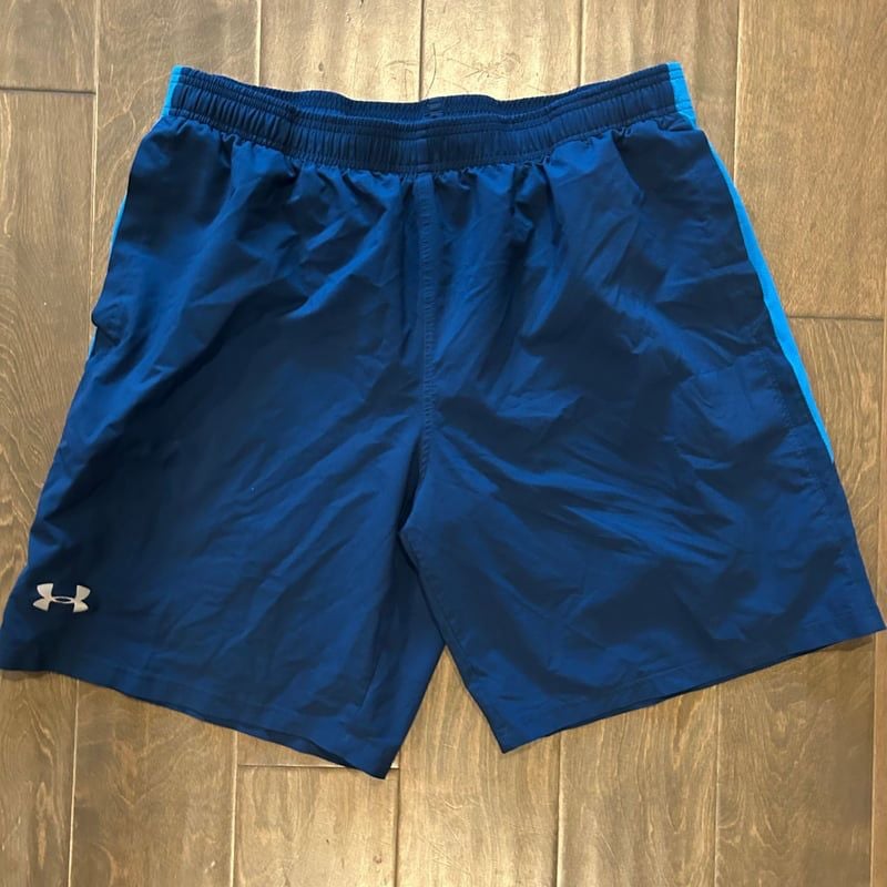 Under Armour Men's Blue Running Shorts with Pockets 2