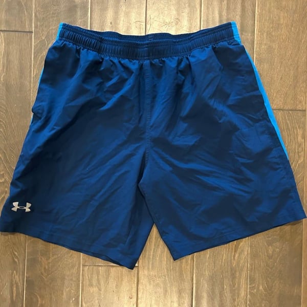 Under Armour Men's Blue Running Shorts with Pockets