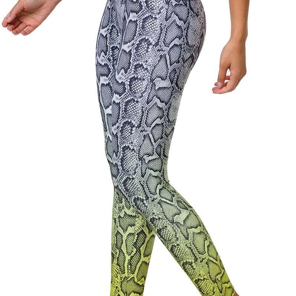 Onzie Vixen Graphic High Rise Midi Leggings in Lavender Cobra Print