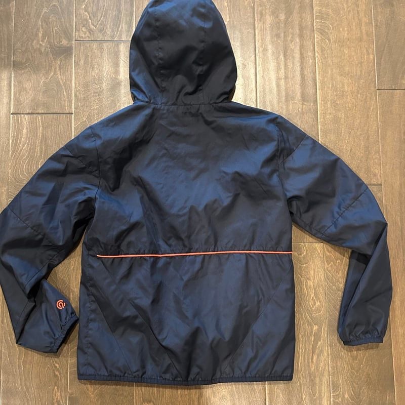 Champion Boys Rain Jacket M Blue Hooded Full Zip Kids Coat Lightweight 5