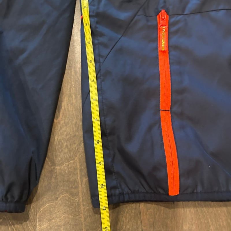 Champion Boys Rain Jacket M Blue Hooded Full Zip Kids Coat Lightweight 3