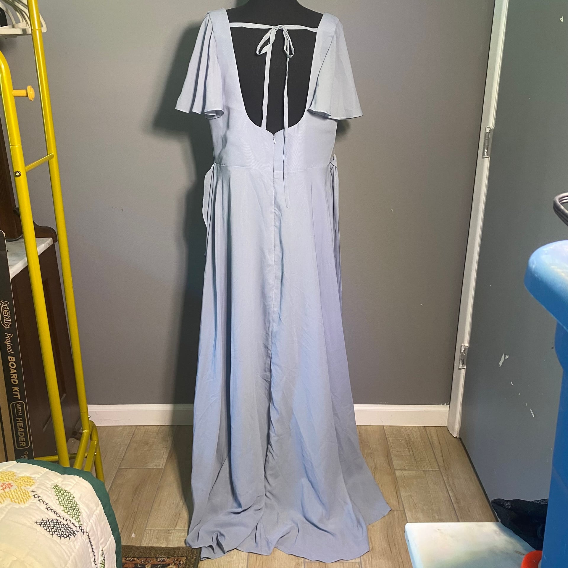 Light Blue Ruffled High-Low Asymmetric Hem Dress NWT MSRP $219 Size 16W 4