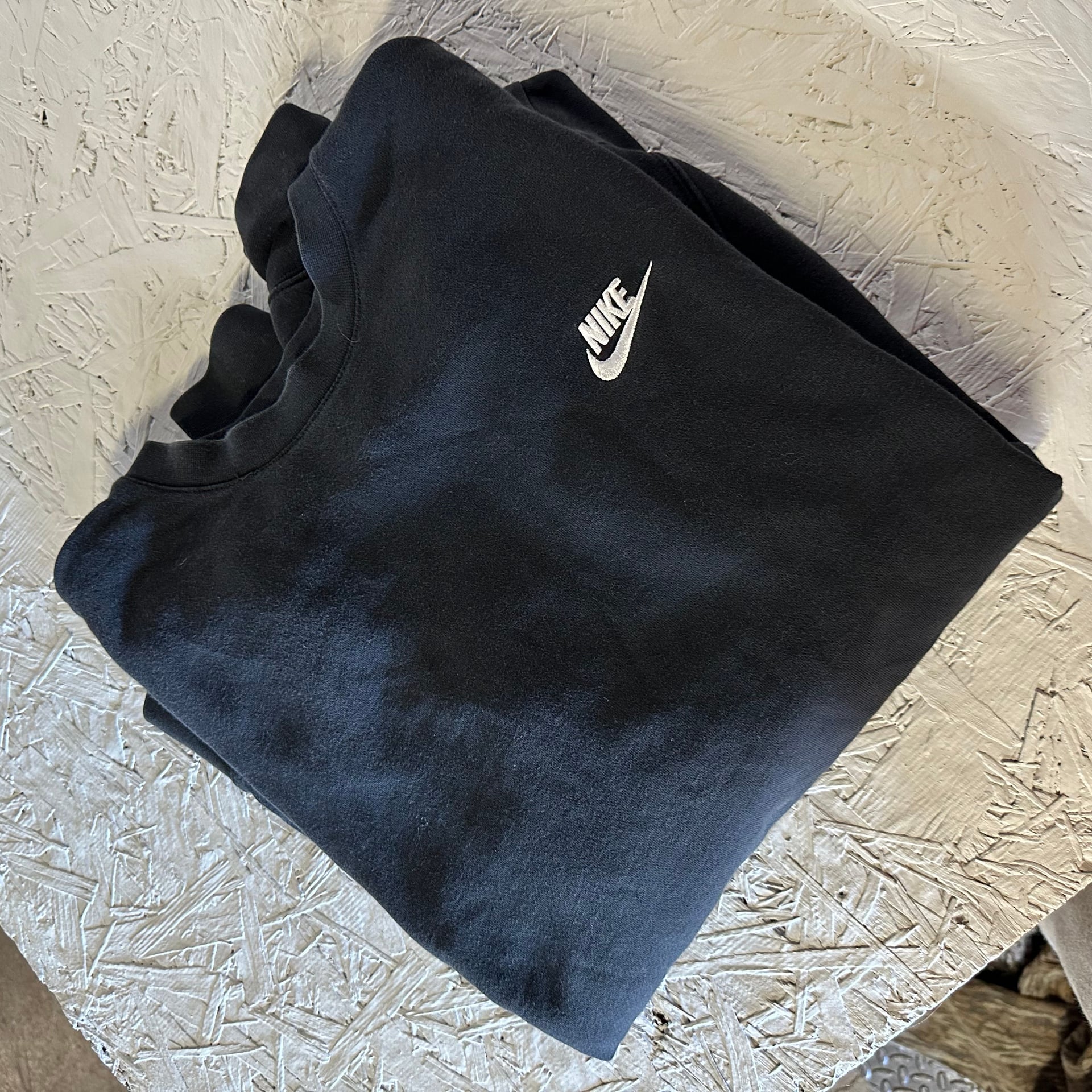 Nike Mini Swoosh Embroidered Crewneck Sweatshirt Black 3