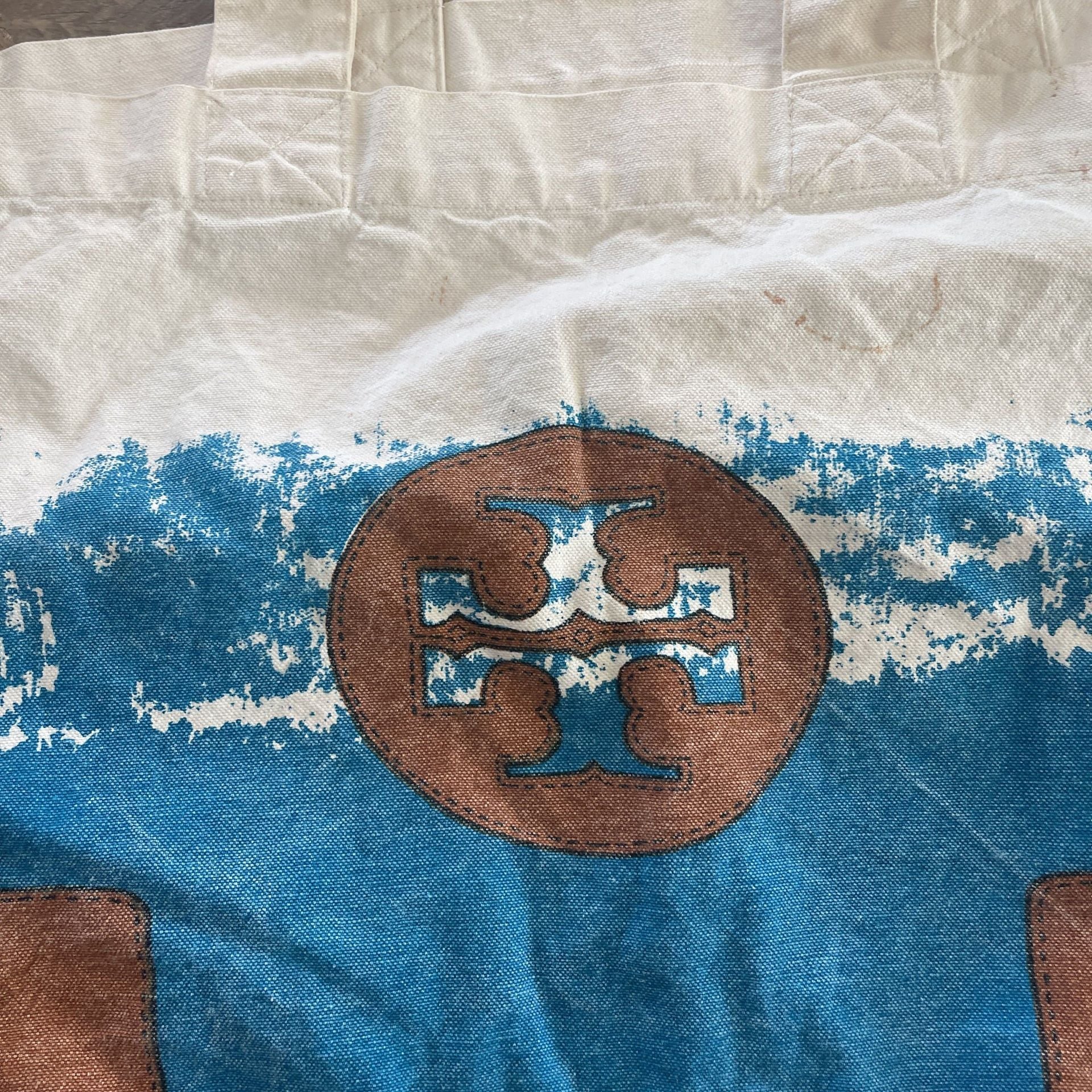 Tory Burch Canvas Shopper Tote Bag 4