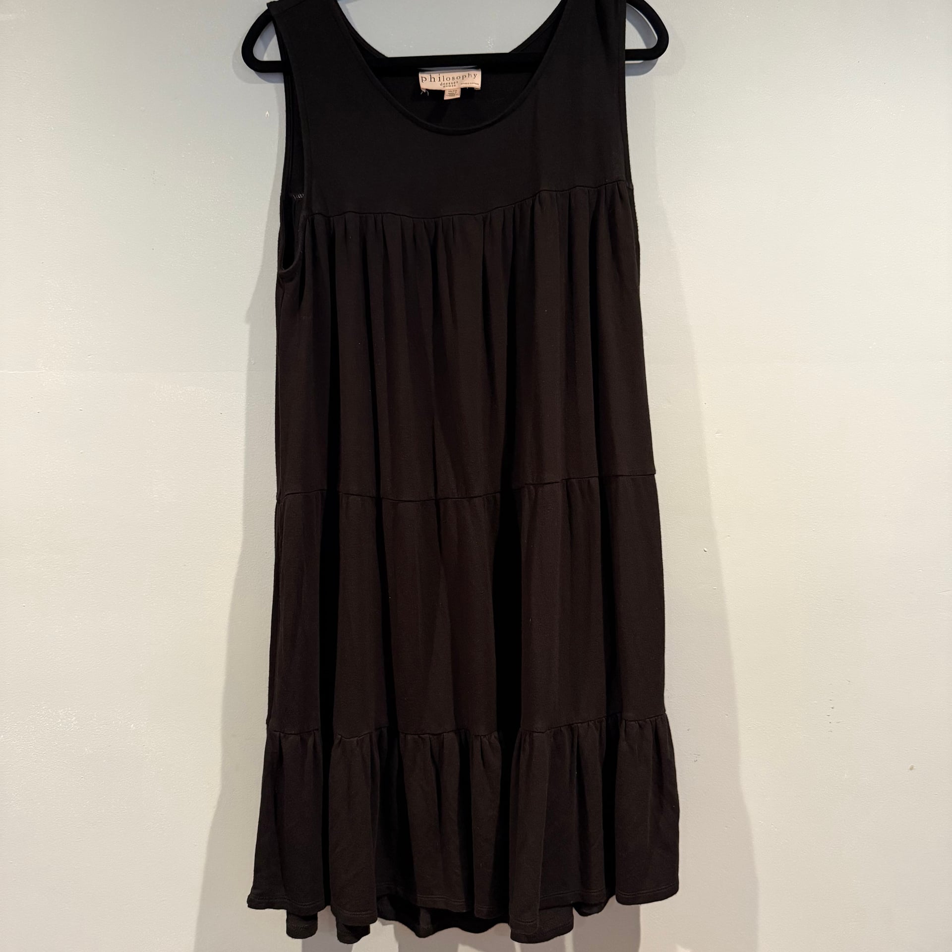 Philosophy Black Tiered Sleeveless Dress 1