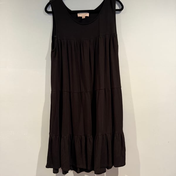 Philosophy Black Tiered Sleeveless Dress
