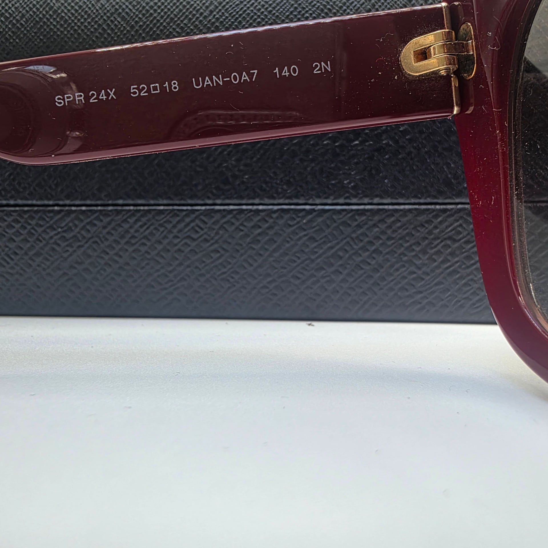 Prada Women's Red Polarized Sunglasses Shades Size 52-18-140 5
