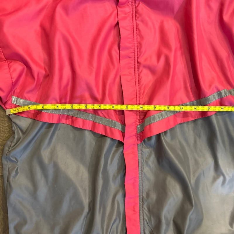 Vintage New Balance Windbreaker Jacket Pink Gray S Reflective Stripe Full Zip 4