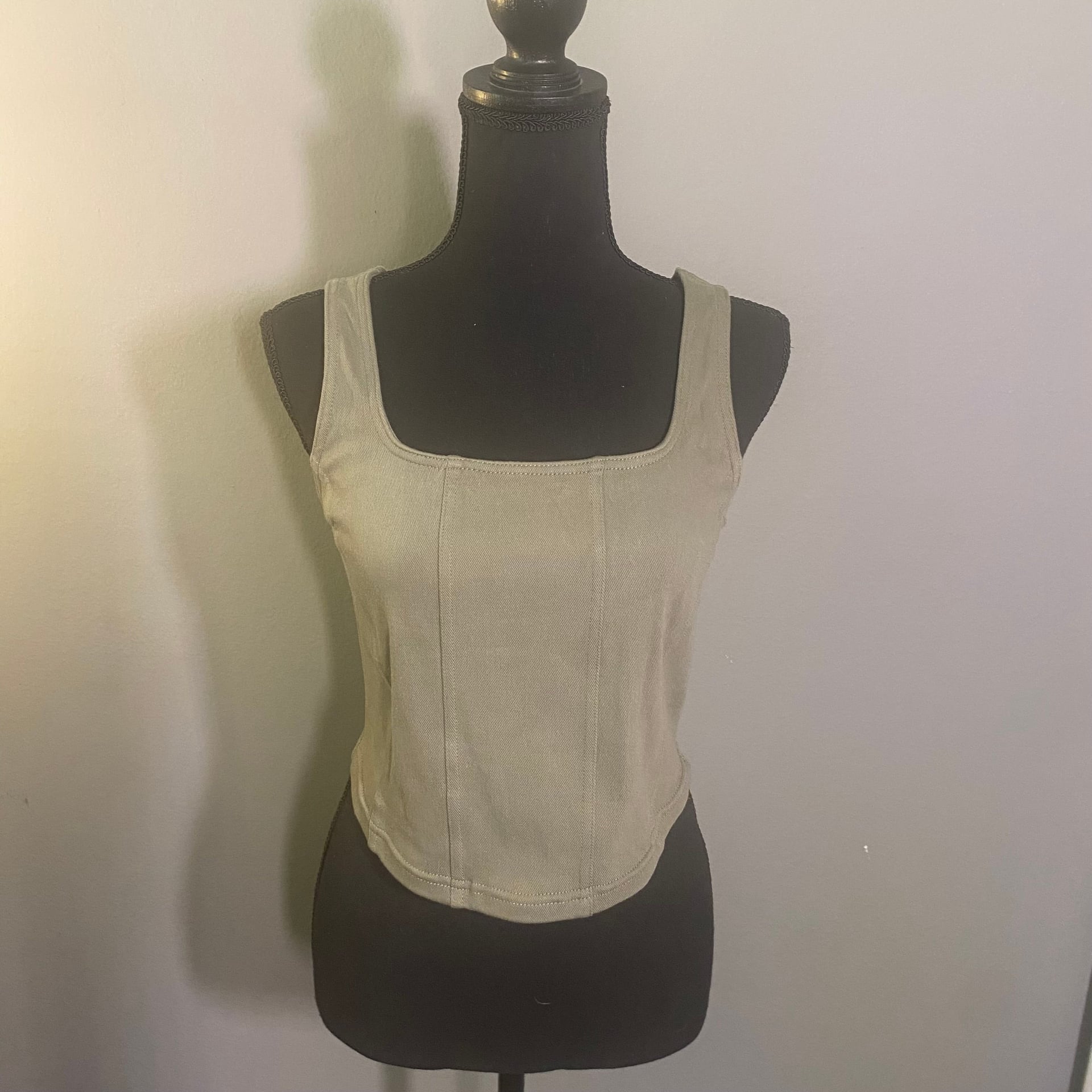Rae Mode It's All About the Balance Twill Square Neck Crop Top 2
