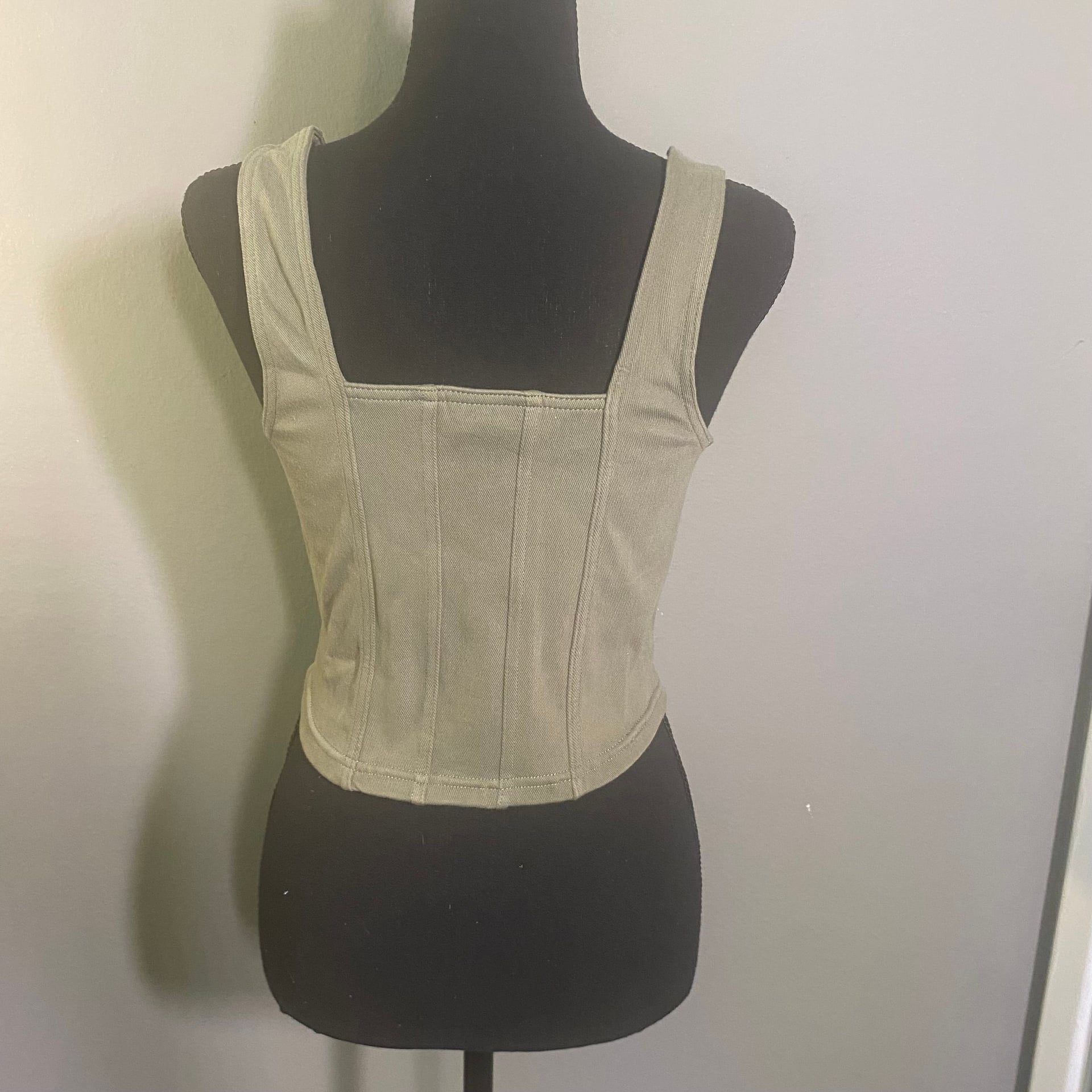 Rae Mode It's All About the Balance Twill Square Neck Crop Top 3