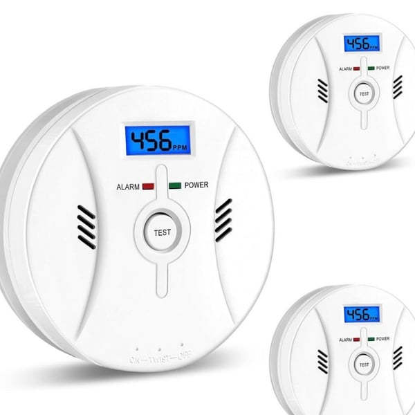 2-in-1 Carbon Monoxide and Smoke Detector with Digital Display