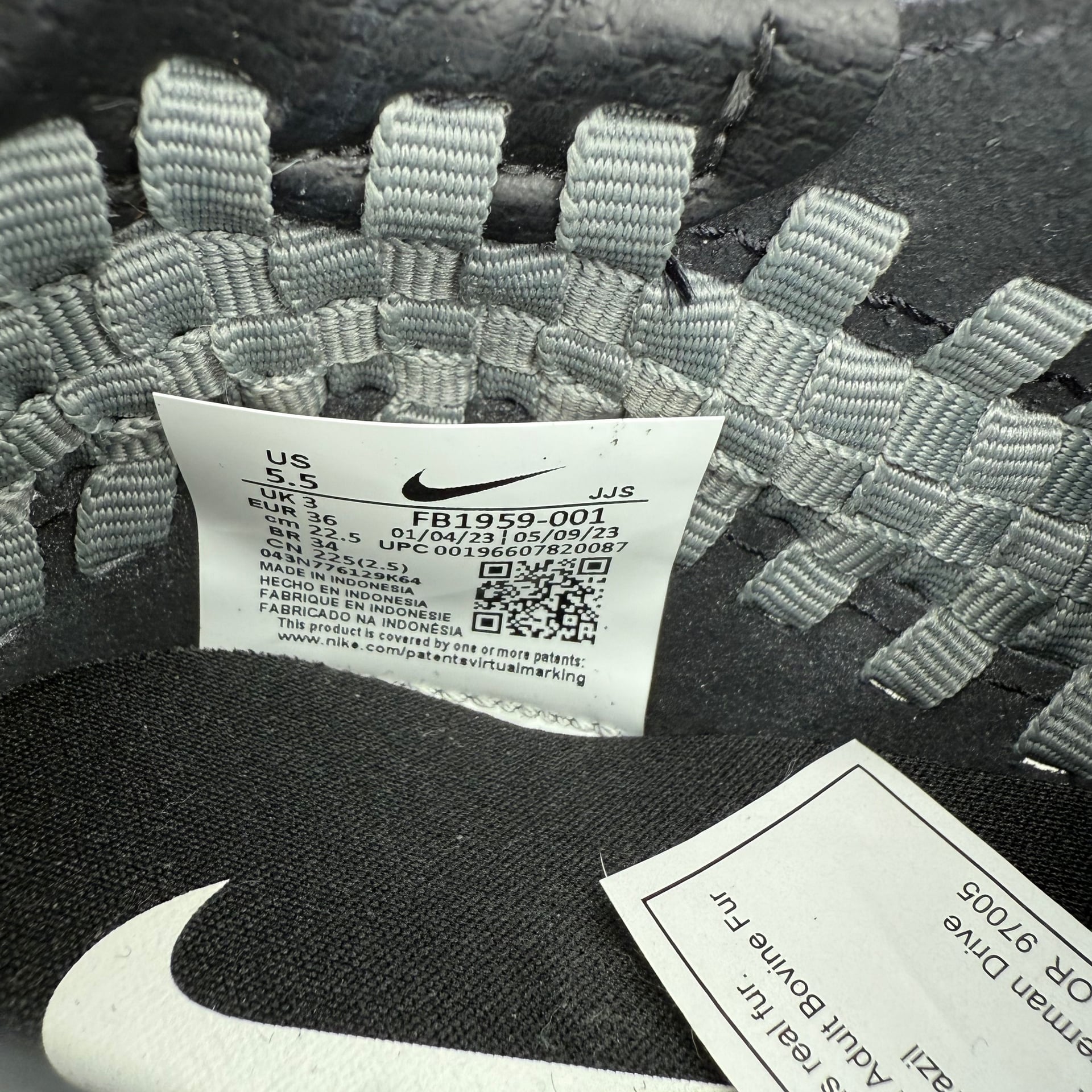 Nike Air Footscape Woven Black Smoke Grey Women's Sneakers 8