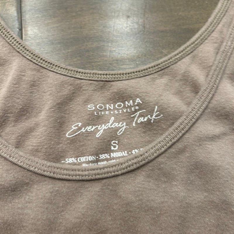 Sonoma Goods For Life Women's Everyday Ribbed Tan Tank Top 3