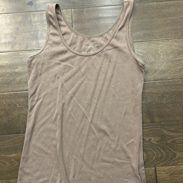 Sonoma Goods For Life Women's Everyday Ribbed Tan Tank Top