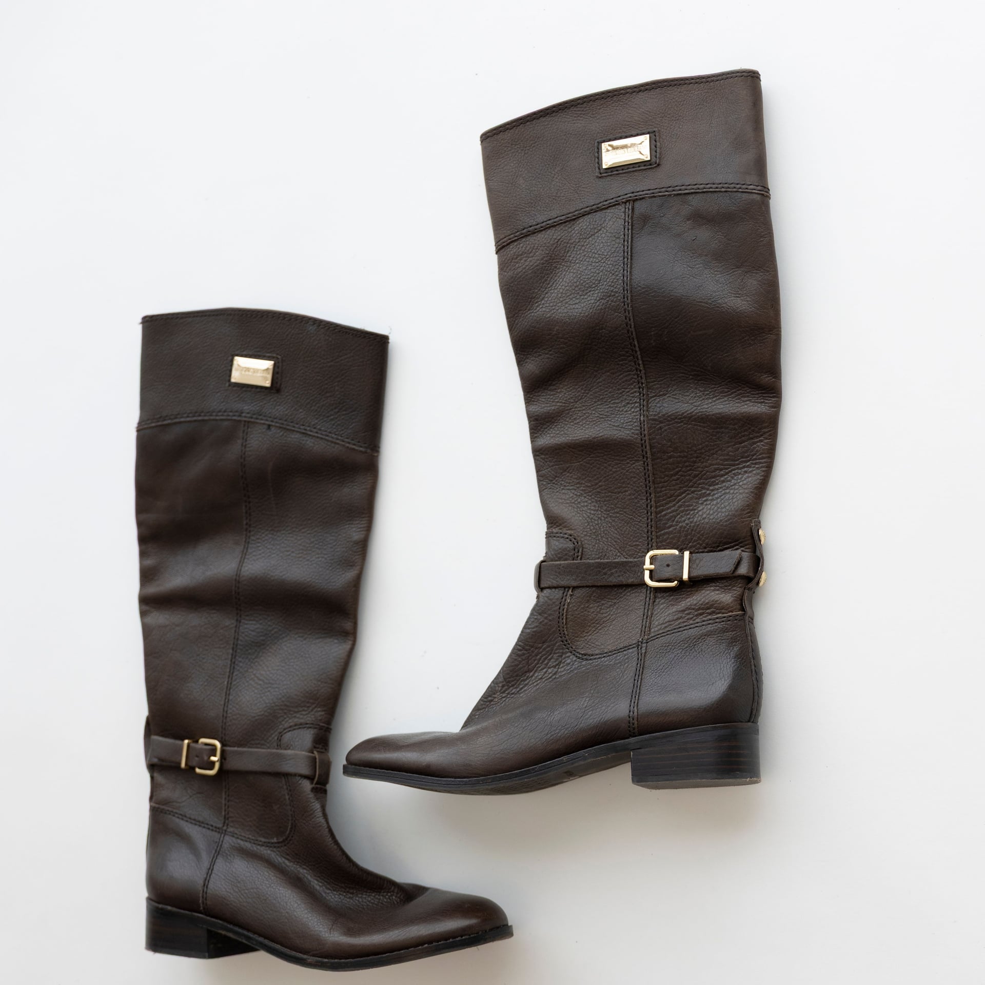 Antonio Melani Brown Leather Tall Riding Boots 1