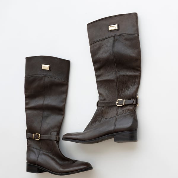 Antonio Melani Brown Leather Tall Riding Boots
