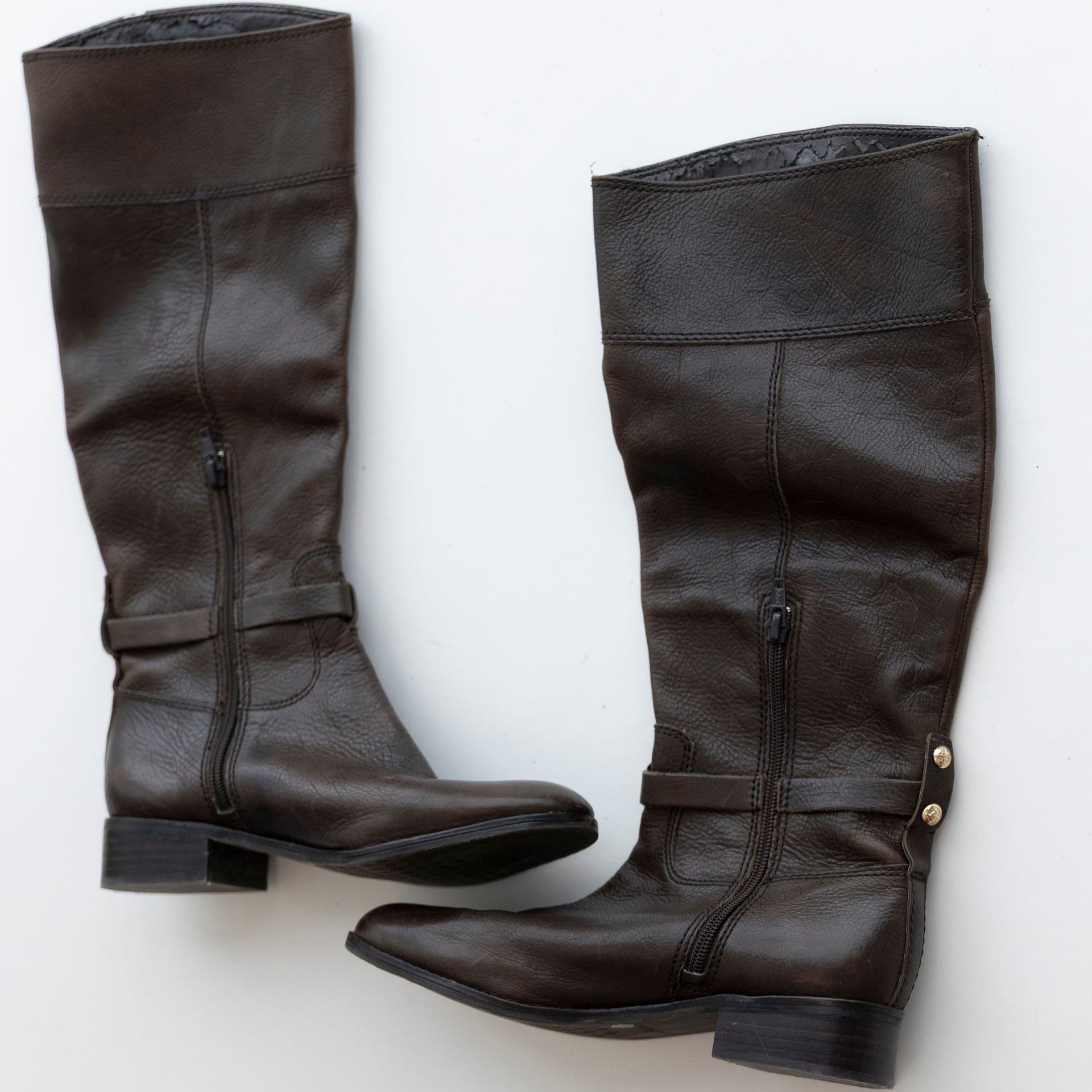 Antonio Melani Brown Leather Tall Riding Boots 2