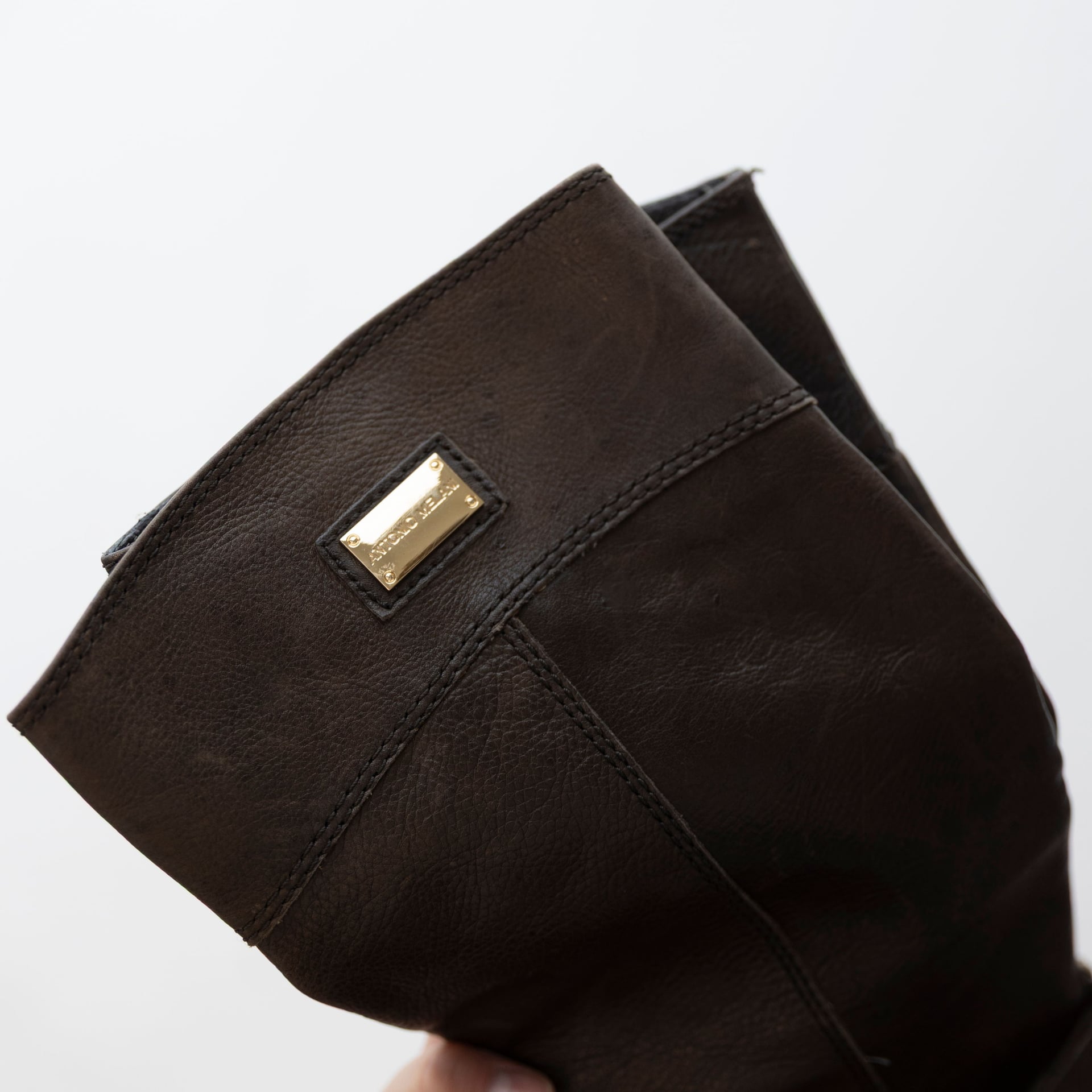 Antonio Melani Brown Leather Tall Riding Boots 4