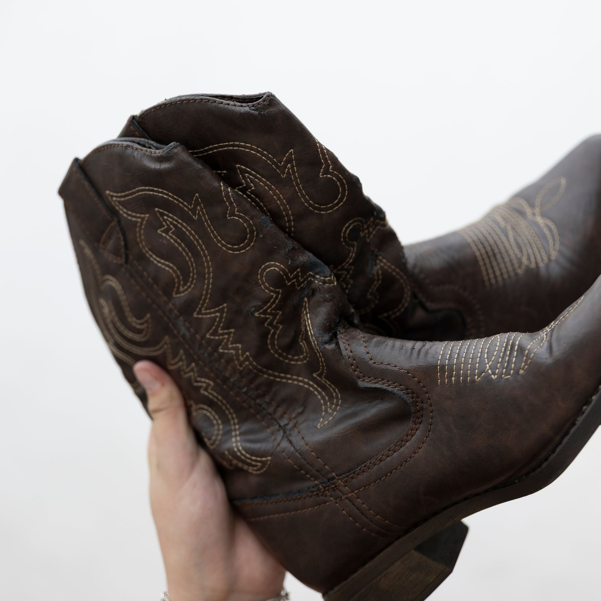 Description: Brown Rampage boots with mid-calf... 3