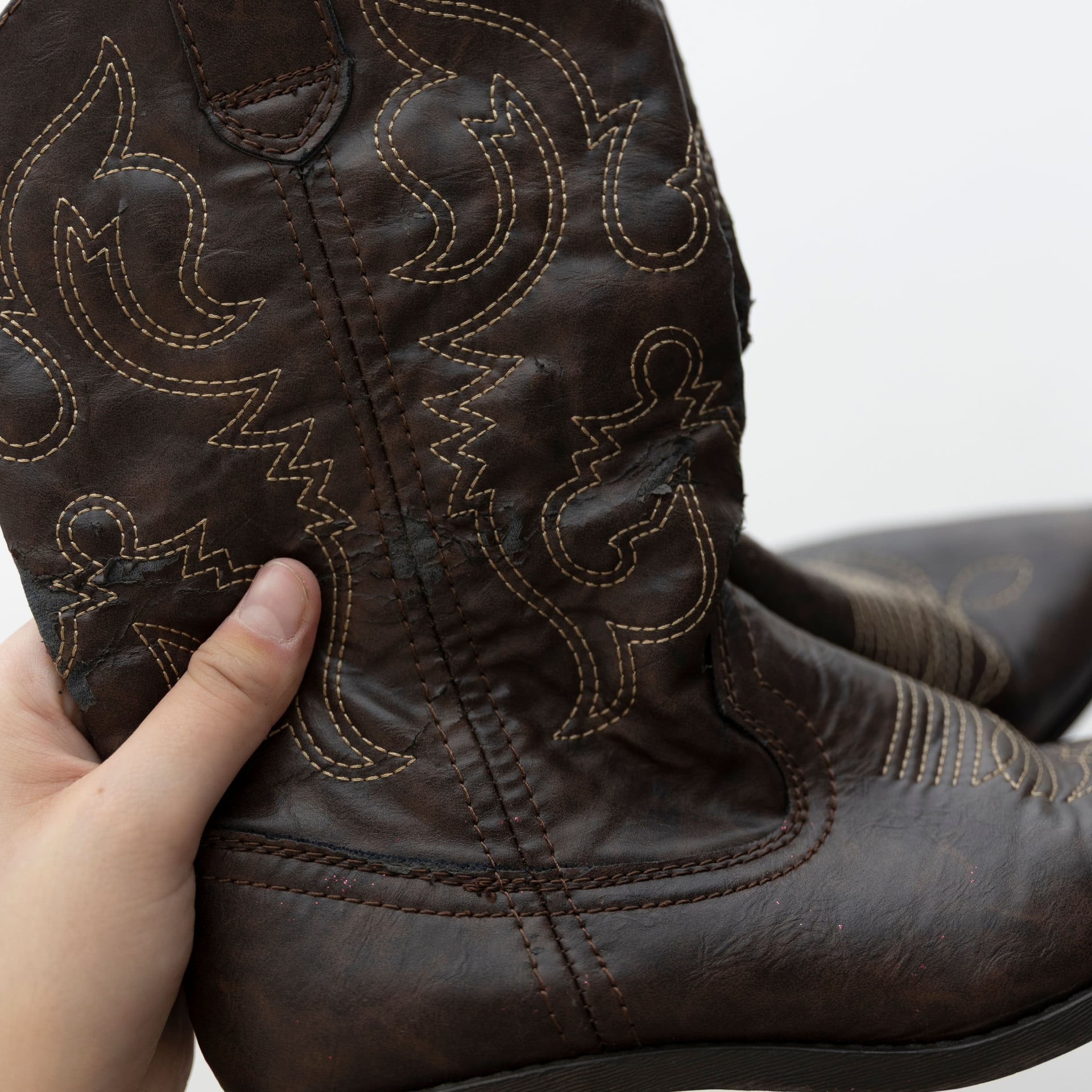 Description: Brown Rampage boots with mid-calf... 6
