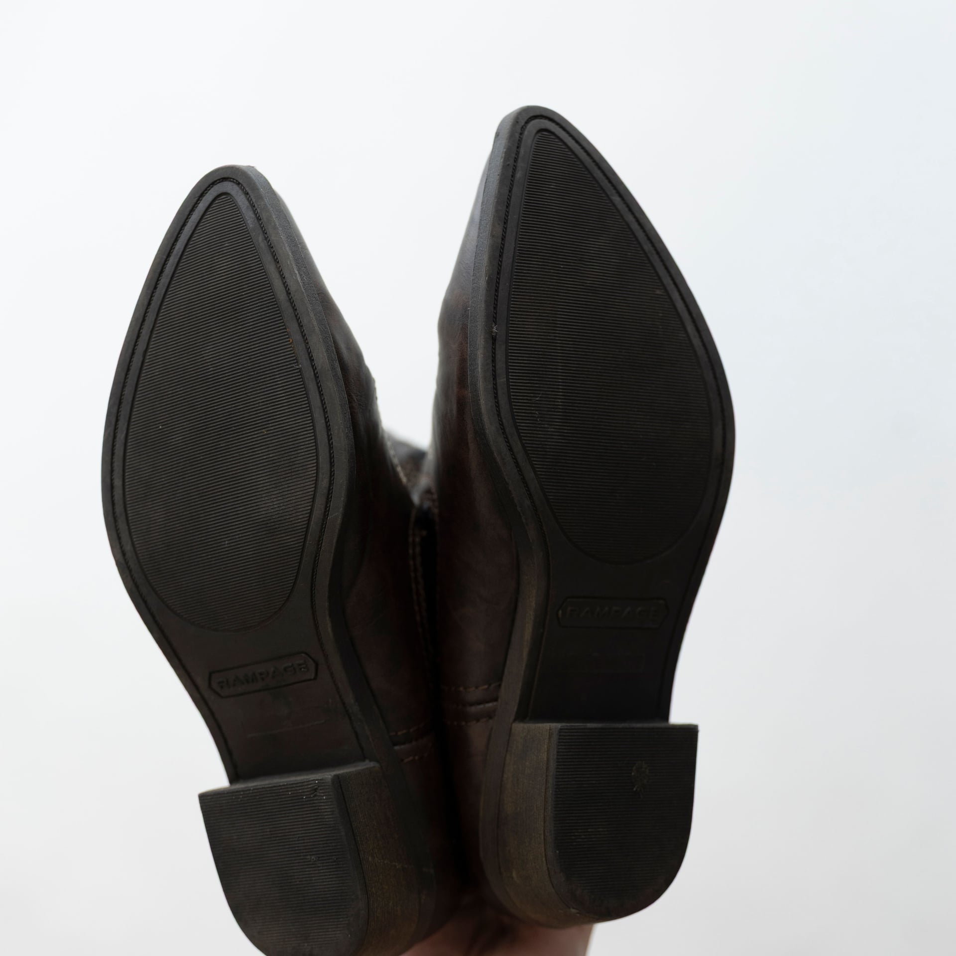 Description: Brown Rampage boots with mid-calf... 5
