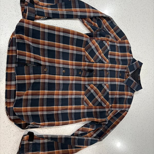 Rag & Bone Fit 3 Medium Checks / Plaided Green Button Down Long Sleeve Flannel