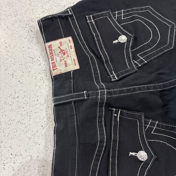 True Religion Men's Rocco Relaxed Skinny Jeans in Black