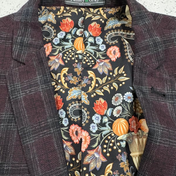Paisley & Gray Slim Fit Multicolor Plaid Vibrant Lining Blazer Sports Coat